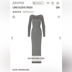 Skims long sleeve dress